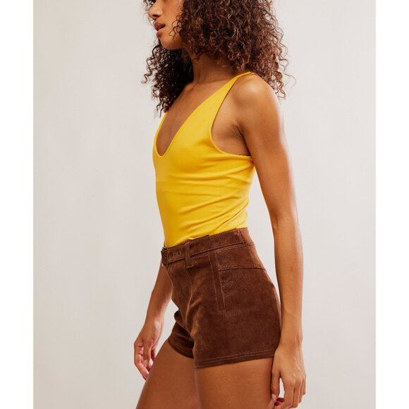 🎉LAST CHANCE🎉 FREE PEOPLE Seamless V-Neck Cami / Citrus Grove - Picture 2 of 5